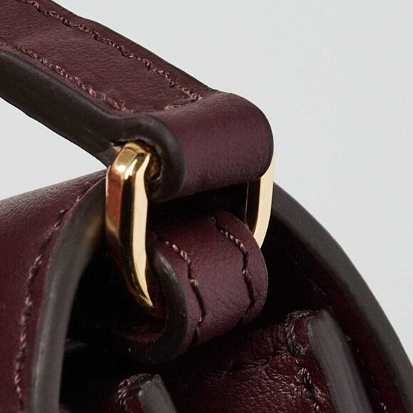 Burberry Mahogany Red Leather Hazelmere Wallet On Strap Bag - Picture 5 of 10